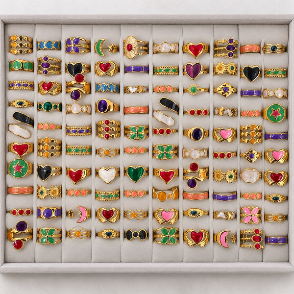 Rings 387 (Set of 50 Pieces, Adjustable)